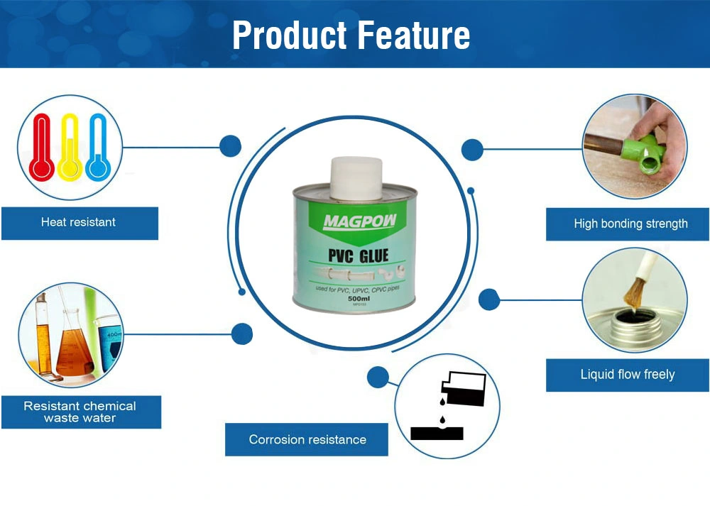 Water Based PVC Pipe Adhesive Solvent Cement Glue Used for PVC, UPVC, CPVC Pipes