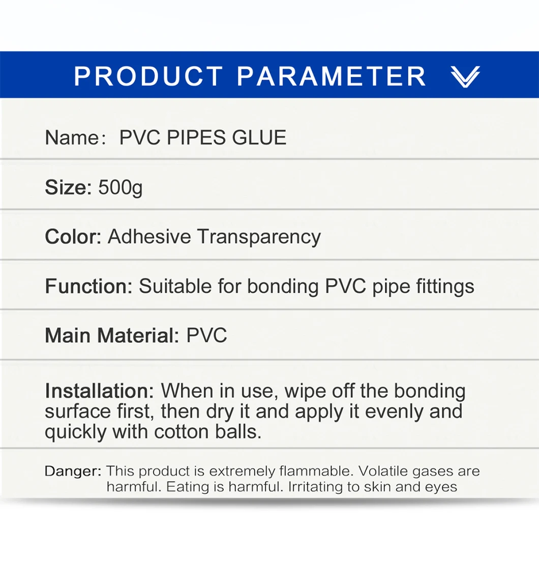 Adhesive Glue PVC/CPVC Plumbing Pipe/Tube System