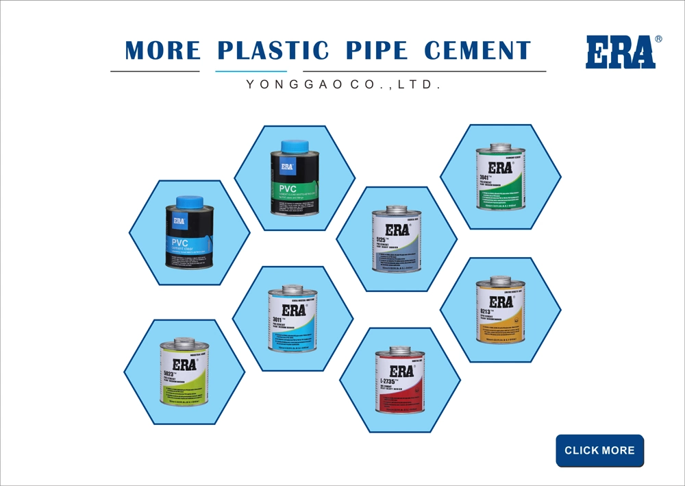 Plastic PVC Pipe Cement for Construction Pipe System Dwv Grade