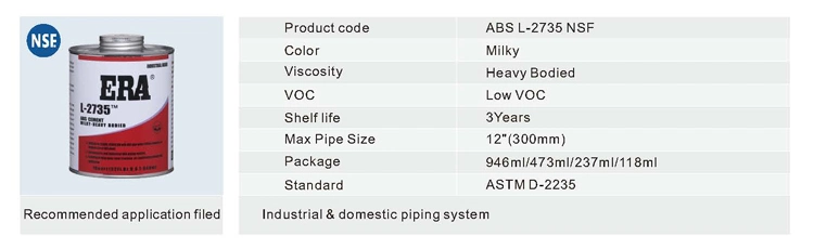 Primer ABS L-2735 NSF NSF Drain Pipe Glue for Water Pipe System